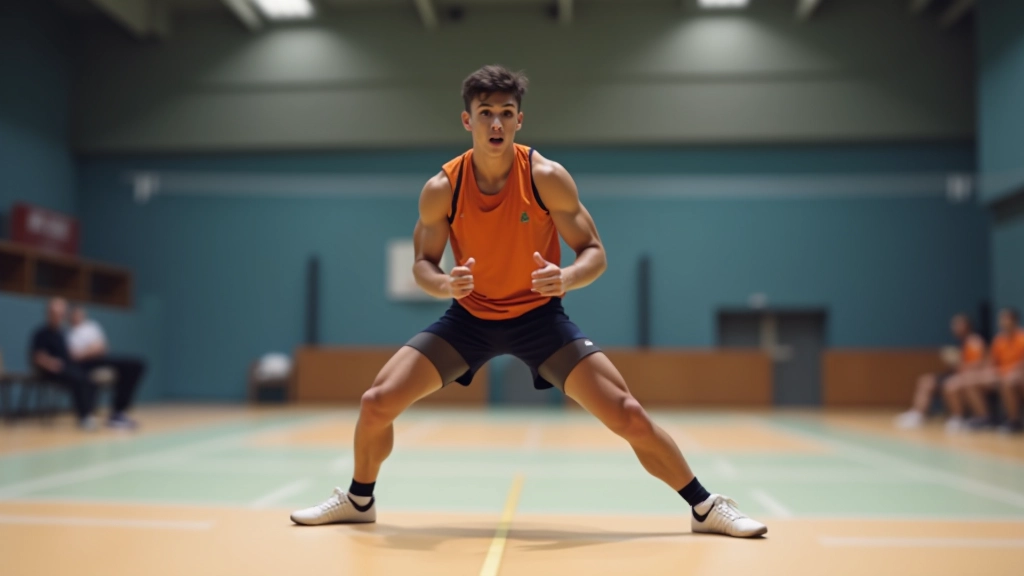 لاعب ليبيرو في موضع دفاعي مثالي مع تركيز كامل