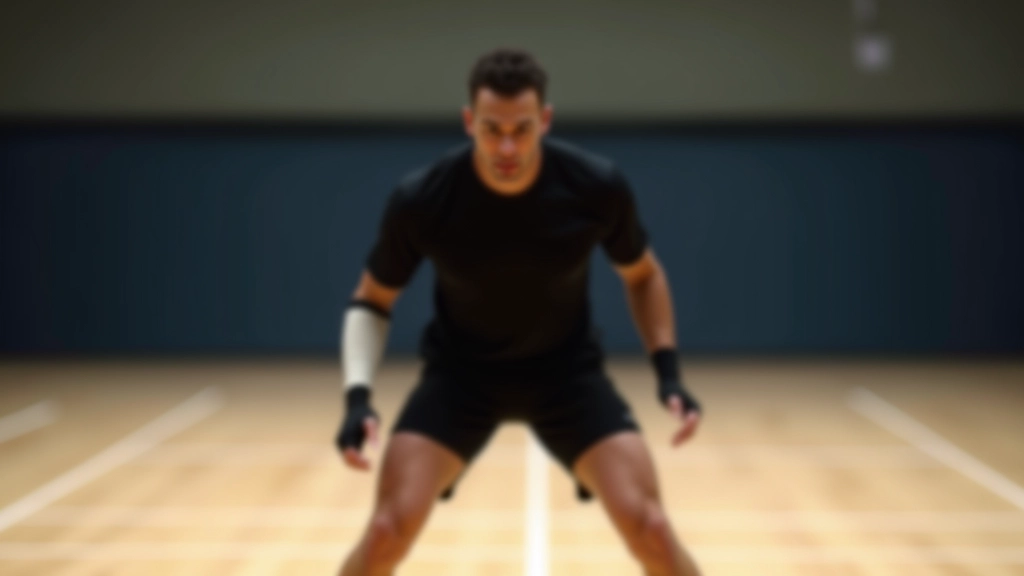 لاعب كرة طائرة في وضعية الاستعداد الأساسية للتدحرج